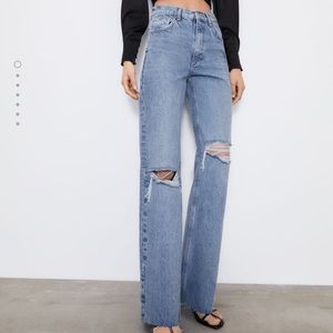 Zara high rise wide leg Jean
